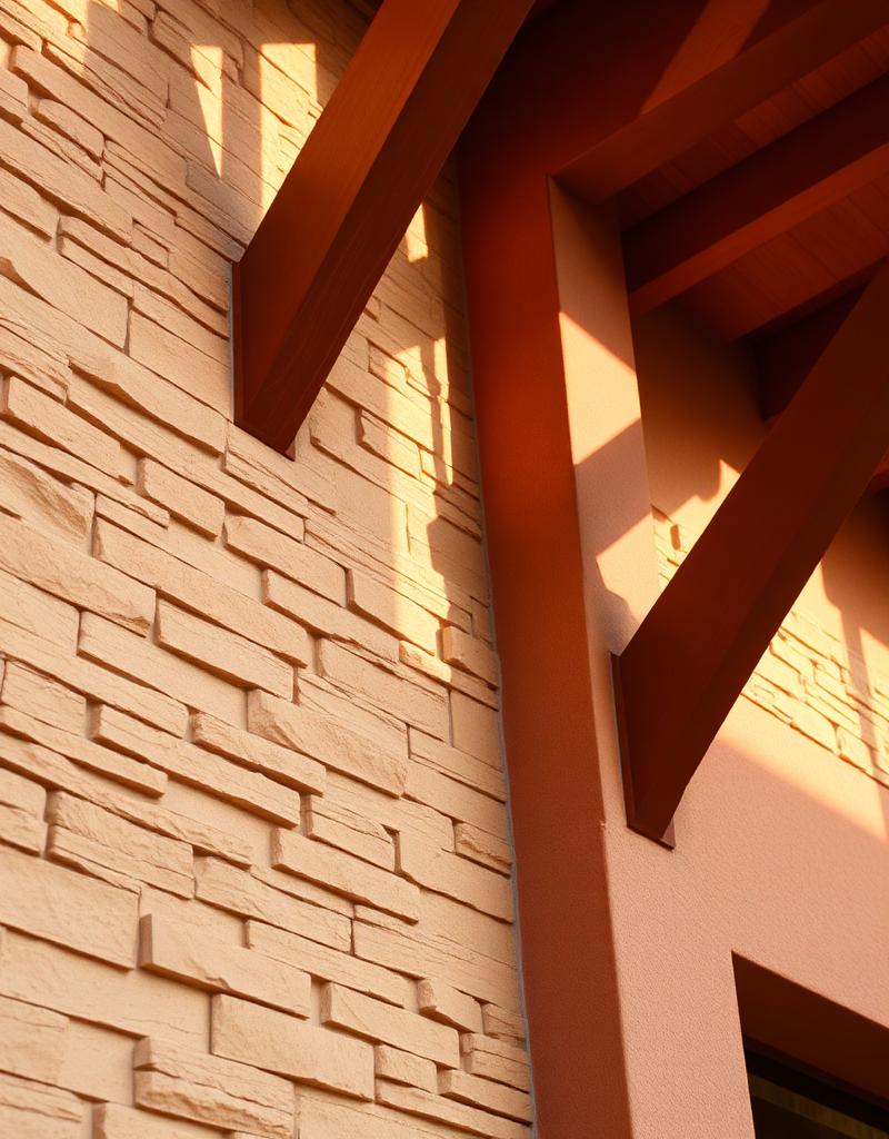 Warm architectural courtyard inspired by Kano heritage